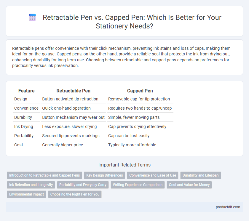 Retractable Pen vs. Capped Pen: Which Is Better for Your Stationery Needs?