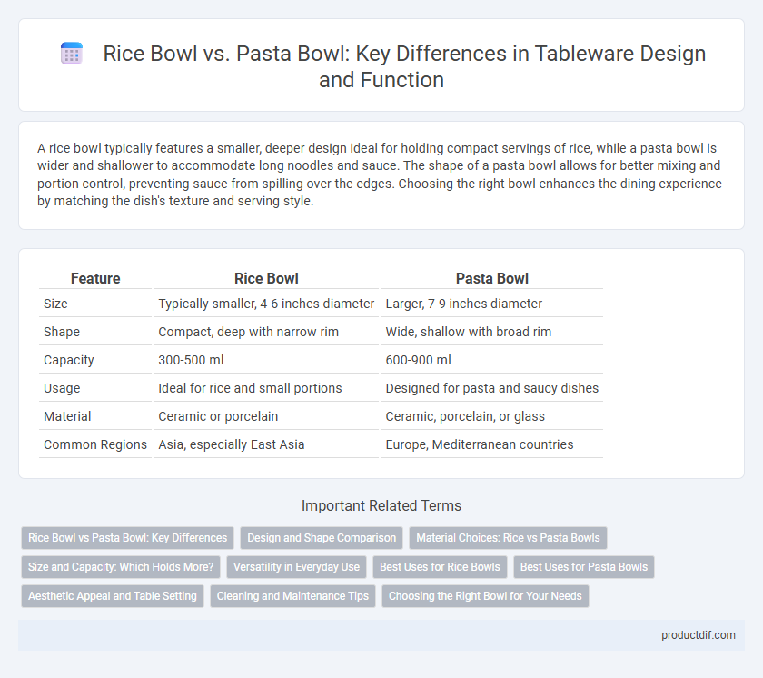 Rice Bowl vs. Pasta Bowl: Key Differences in Tableware Design and Function