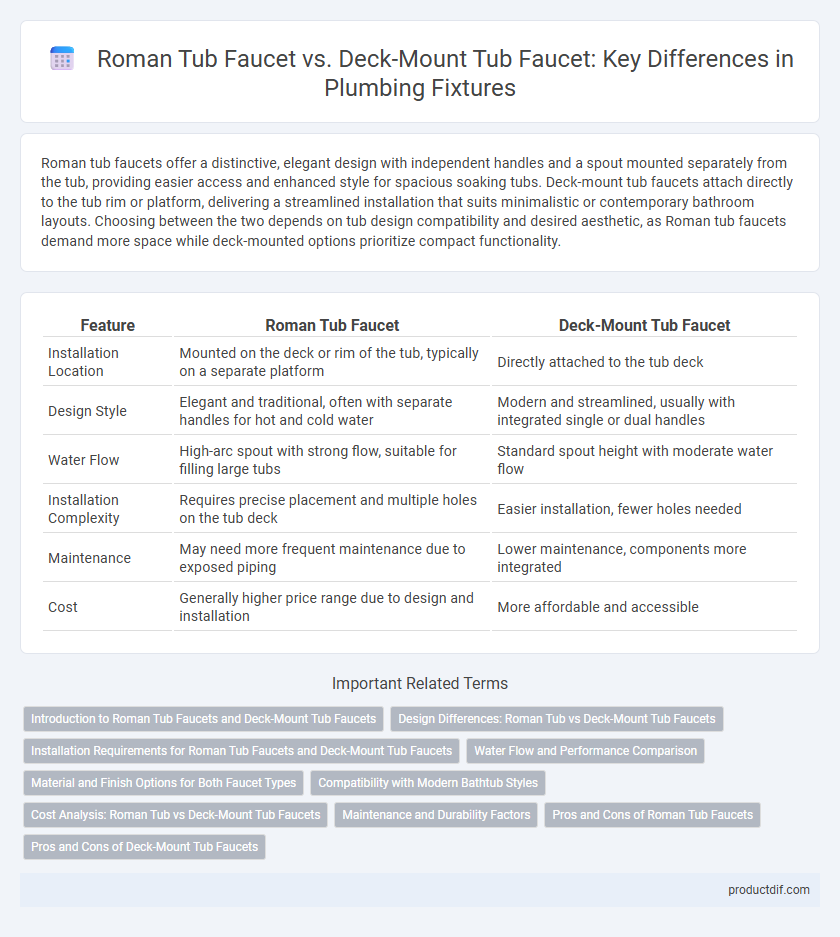 Roman Tub Faucet vs. Deck-Mount Tub Faucet: Key Differences in Plumbing Fixtures