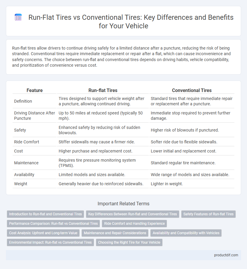 Run-Flat Tires vs Conventional Tires: Key Differences and Benefits for Your Vehicle