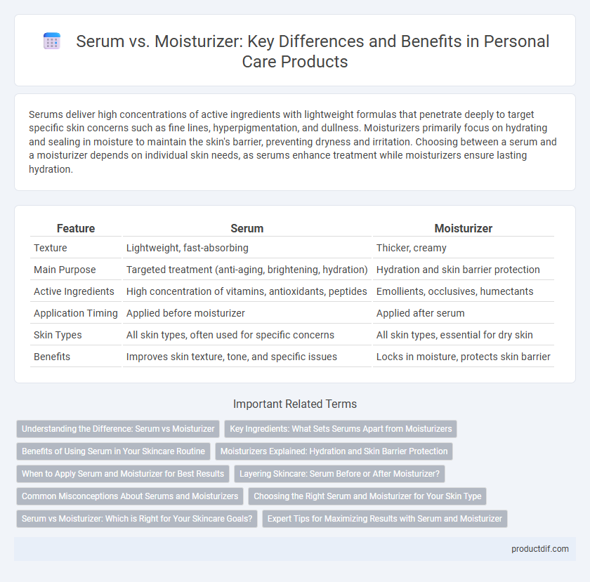 Serum vs. Moisturizer: Key Differences and Benefits in Personal Care Products