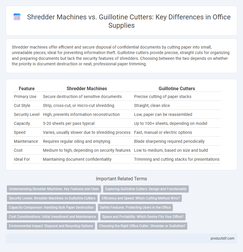 Shredder Machines vs. Guillotine Cutters: Key Differences in Office Supplies