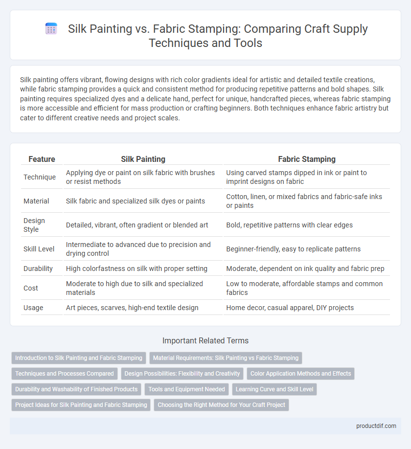 Silk Painting vs. Fabric Stamping: Comparing Craft Supply Techniques and Tools