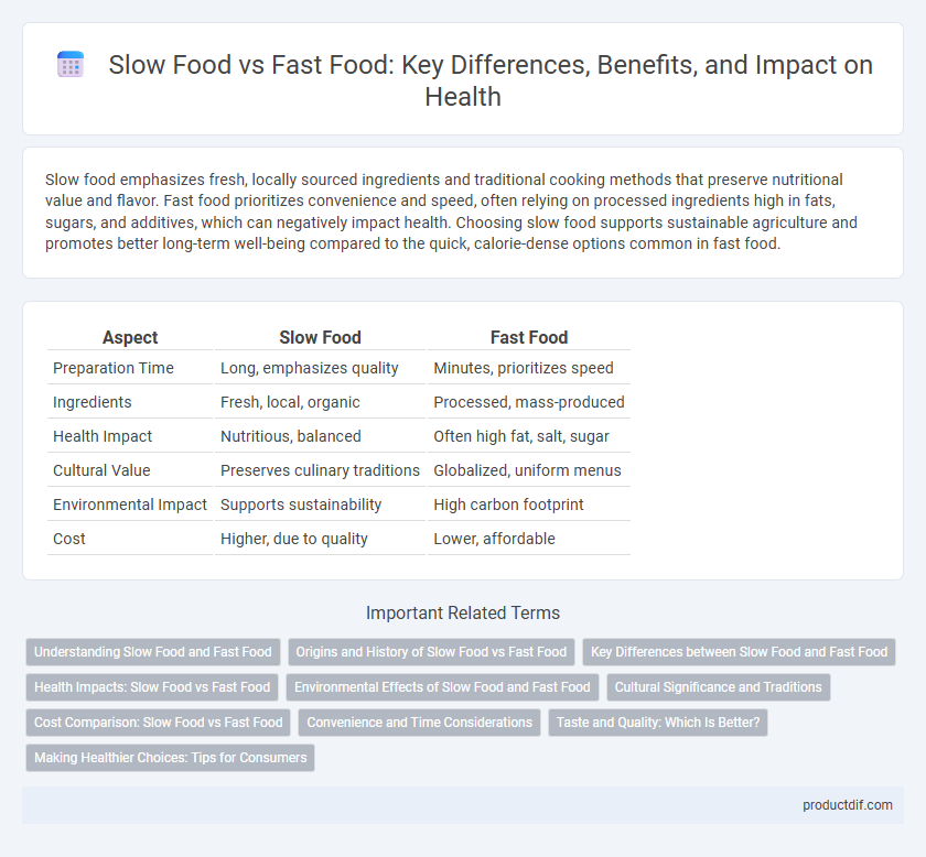 Slow Food vs Fast Food: Key Differences, Benefits, and Impact on Health