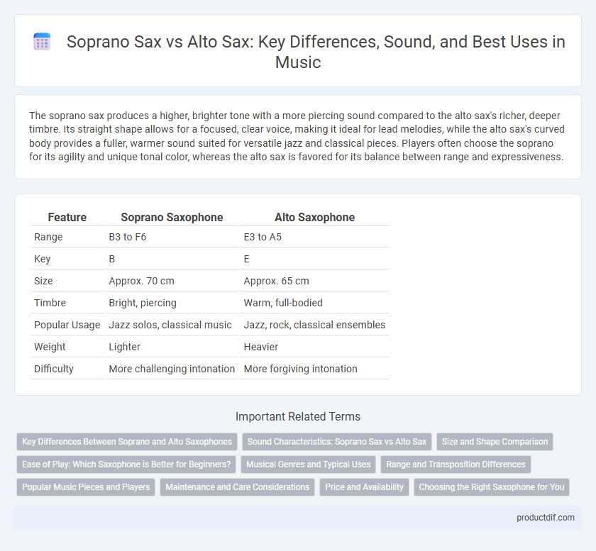 Soprano Sax vs Alto Sax: Key Differences, Sound, and Best Uses in Music