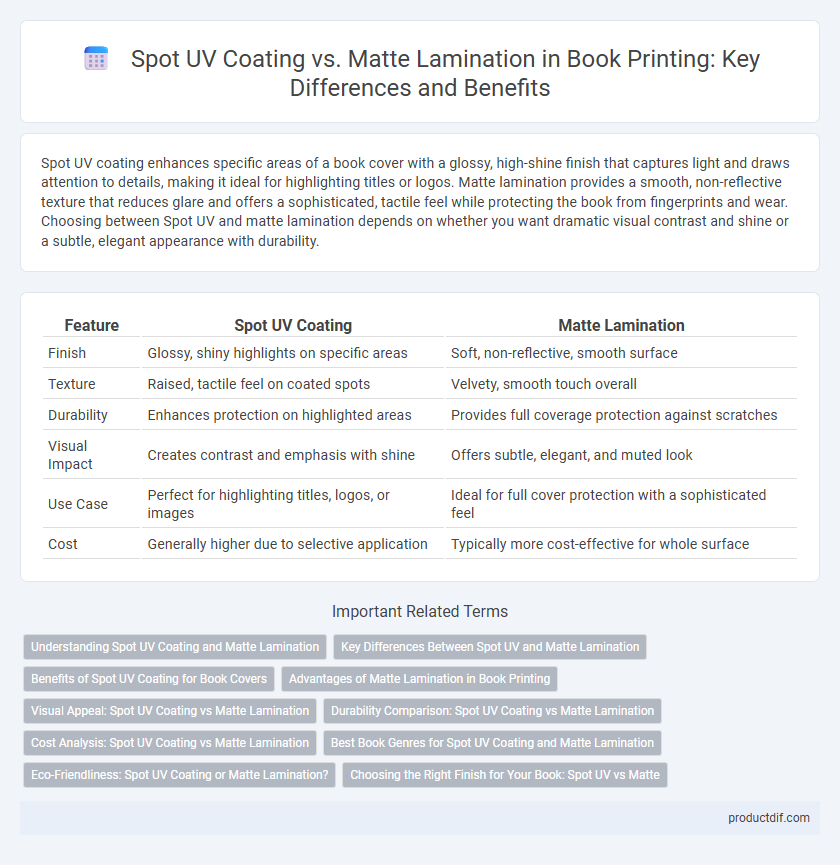 Spot UV Coating vs. Matte Lamination in Book Printing: Key Differences and Benefits