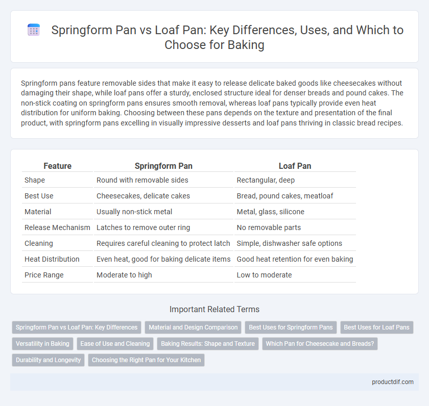Springform Pan vs Loaf Pan: Key Differences, Uses, and Which to Choose for Baking