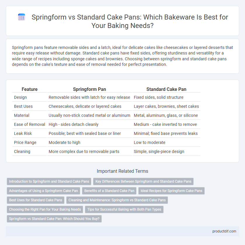 Springform vs Standard Cake Pans: Which Bakeware Is Best for Your Baking Needs?