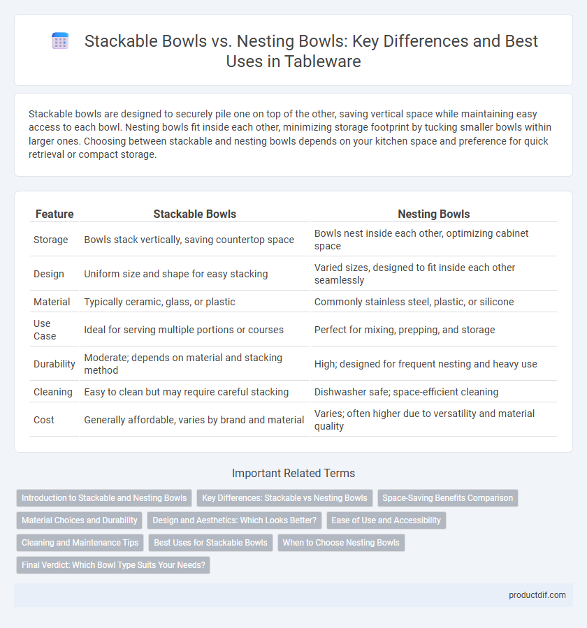 Stackable Bowls vs. Nesting Bowls: Key Differences and Best Uses in Tableware