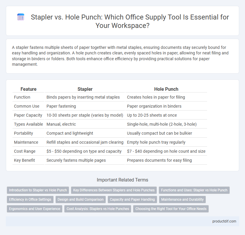 Stapler vs. Hole Punch: Which Office Supply Tool Is Essential for Your Workspace?