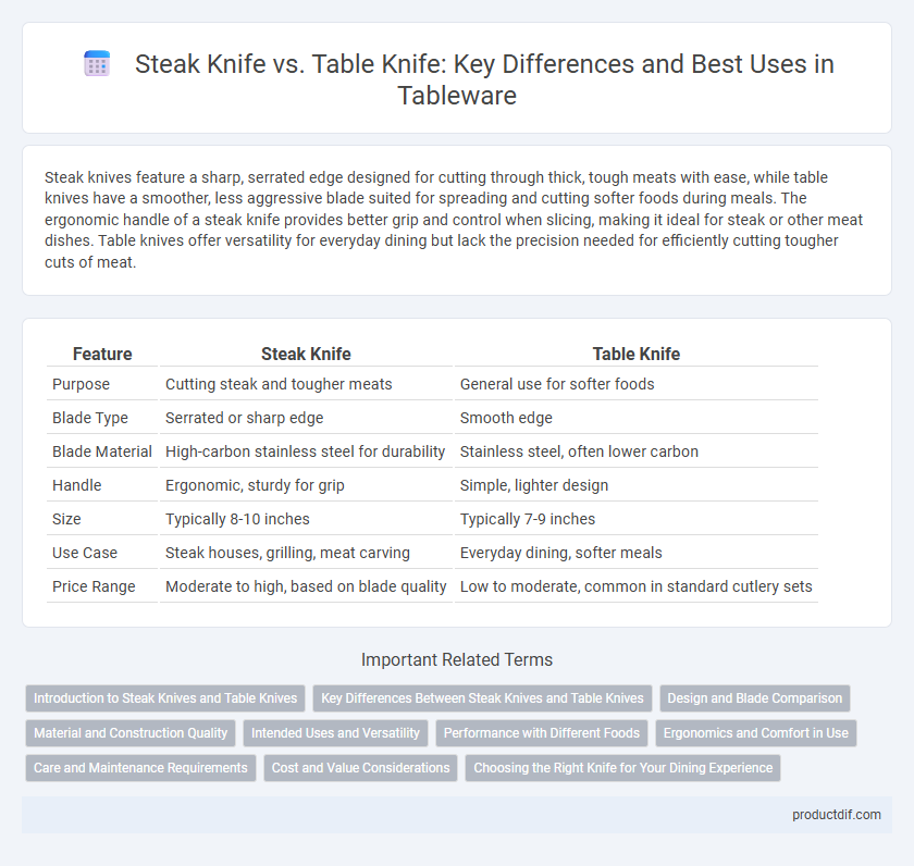 Steak Knife vs. Table Knife: Key Differences and Best Uses in Tableware