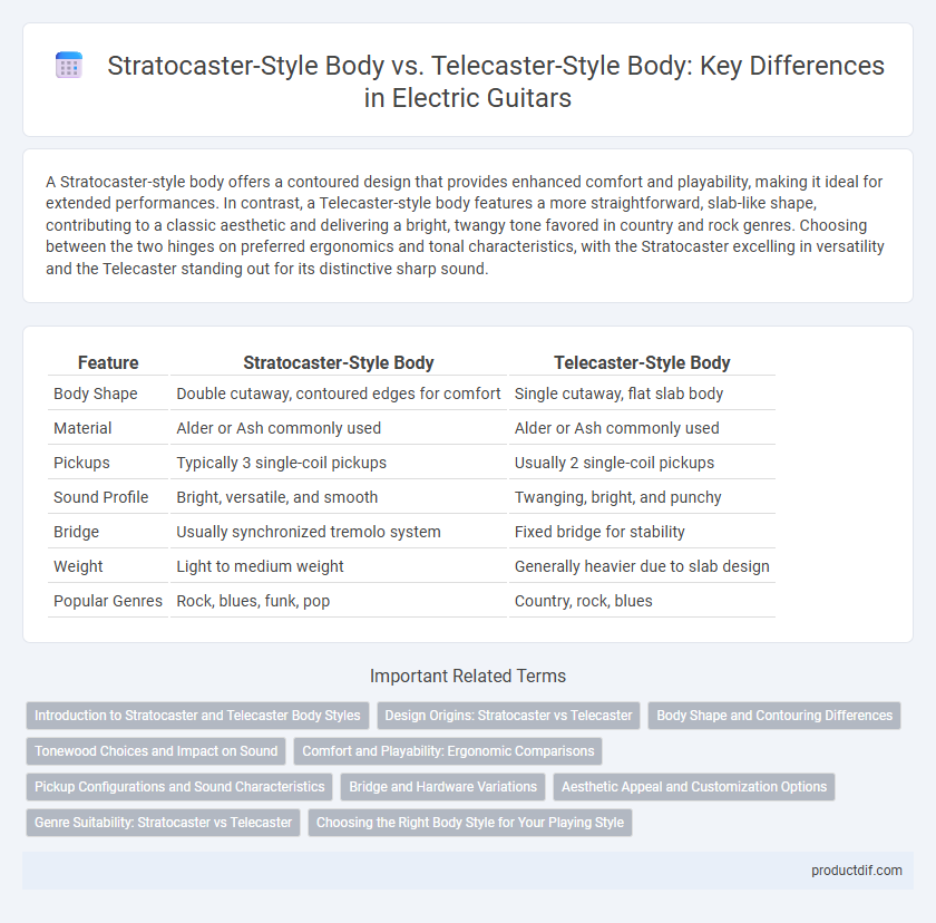 Stratocaster-Style Body vs. Telecaster-Style Body: Key Differences in Electric Guitars