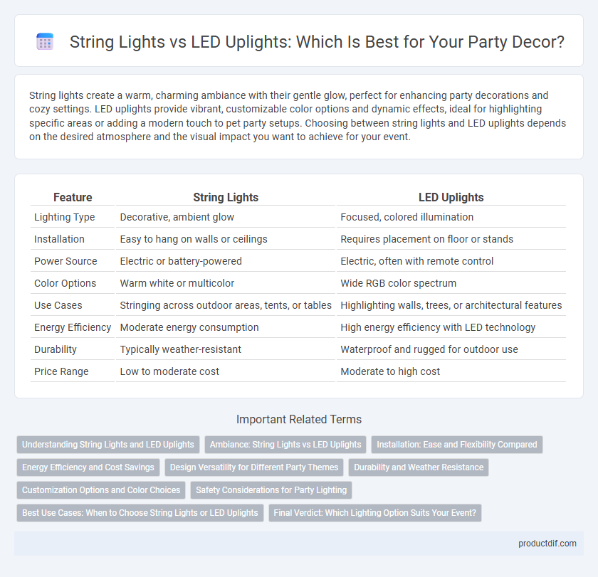 String Lights vs LED Uplights: Which Is Best for Your Party Decor?