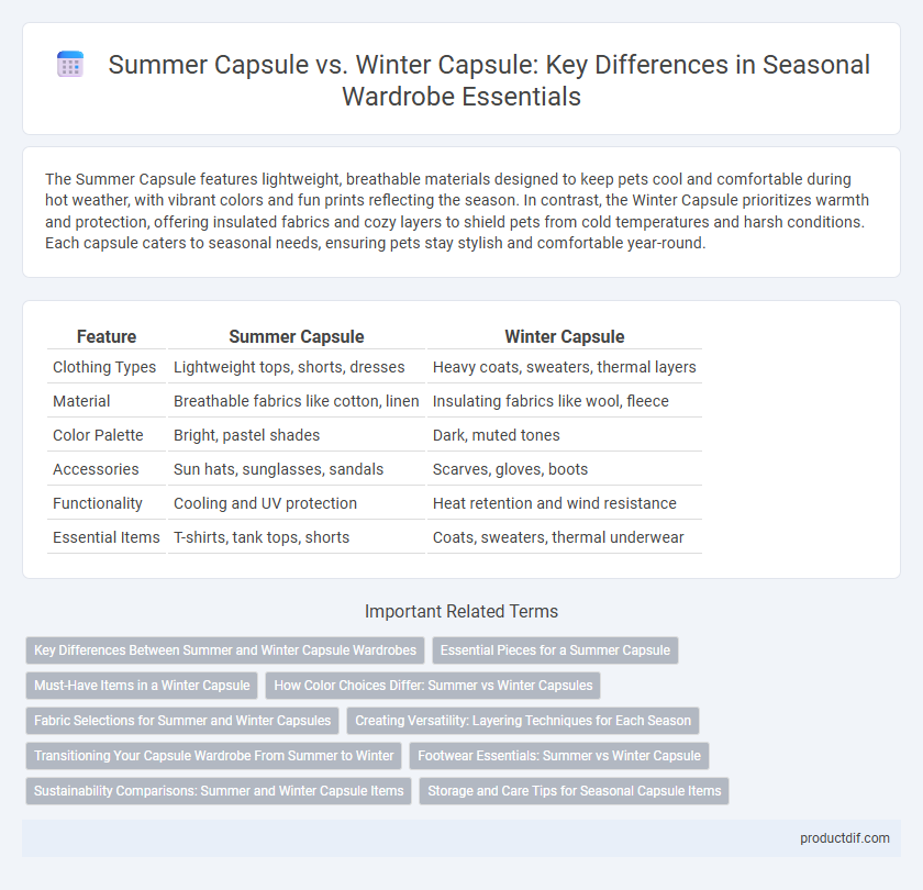 Summer Capsule vs. Winter Capsule: Key Differences in Seasonal Wardrobe Essentials