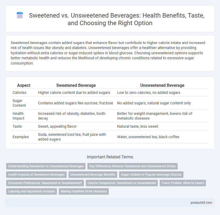 Sweetened vs. Unsweetened Beverages: Health Benefits, Taste, and Choosing the Right Option