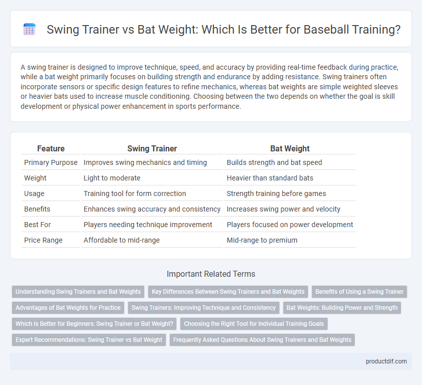 Swing Trainer vs Bat Weight: Which Is Better for Baseball Training?