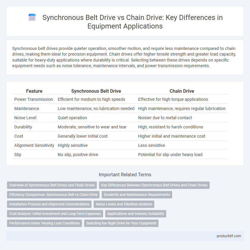 Synchronous Belt Drive vs Chain Drive: Key Differences in Equipment Applications