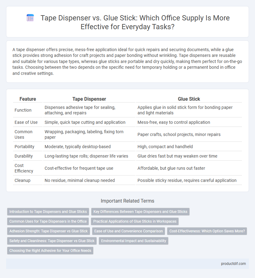 Tape Dispenser vs. Glue Stick: Which Office Supply Is More Effective for Everyday Tasks?