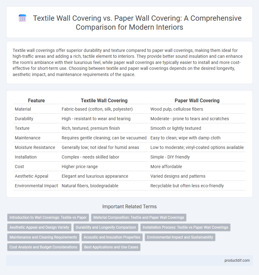 Textile Wall Covering vs. Paper Wall Covering: A Comprehensive Comparison for Modern Interiors