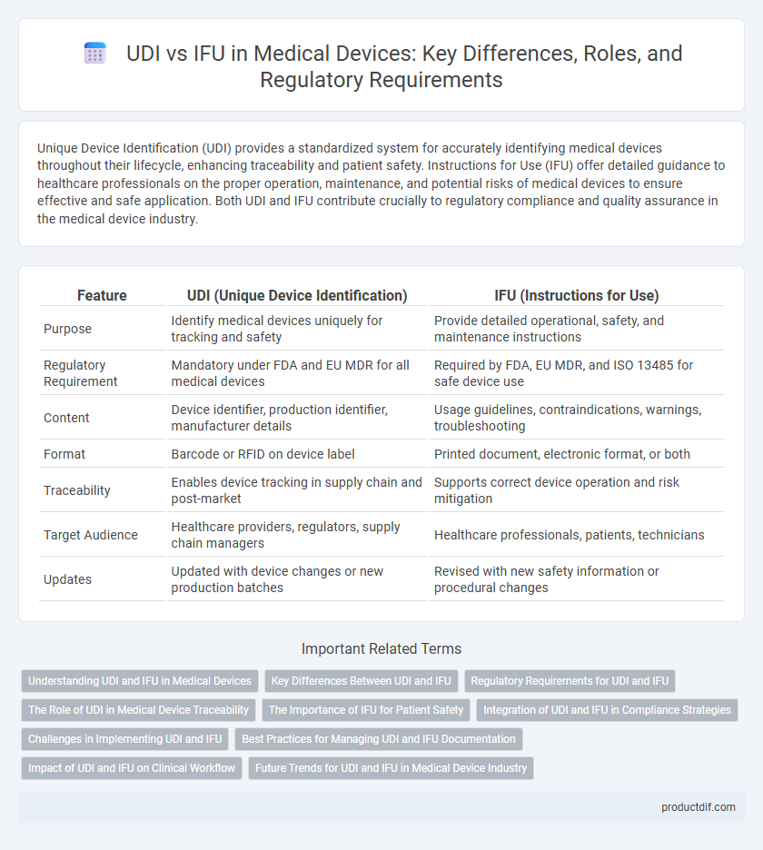 UDI vs IFU in Medical Devices: Key Differences, Roles, and Regulatory Requirements