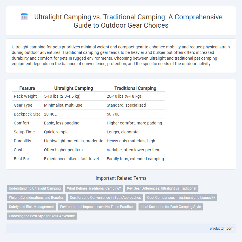 Ultralight Camping vs. Traditional Camping: A Comprehensive Guide to Outdoor Gear Choices