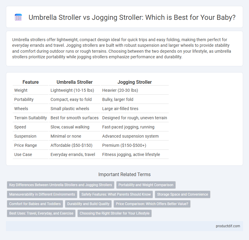 Umbrella Stroller vs Jogging Stroller: Which is Best for Your Baby?