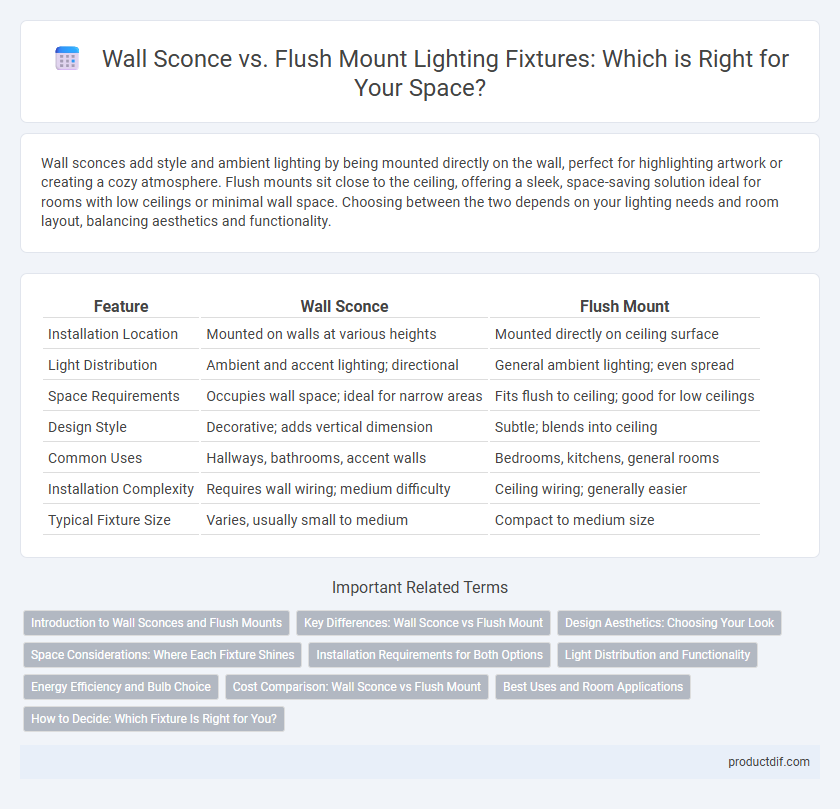 Wall Sconce vs. Flush Mount Lighting Fixtures: Which is Right for Your Space?