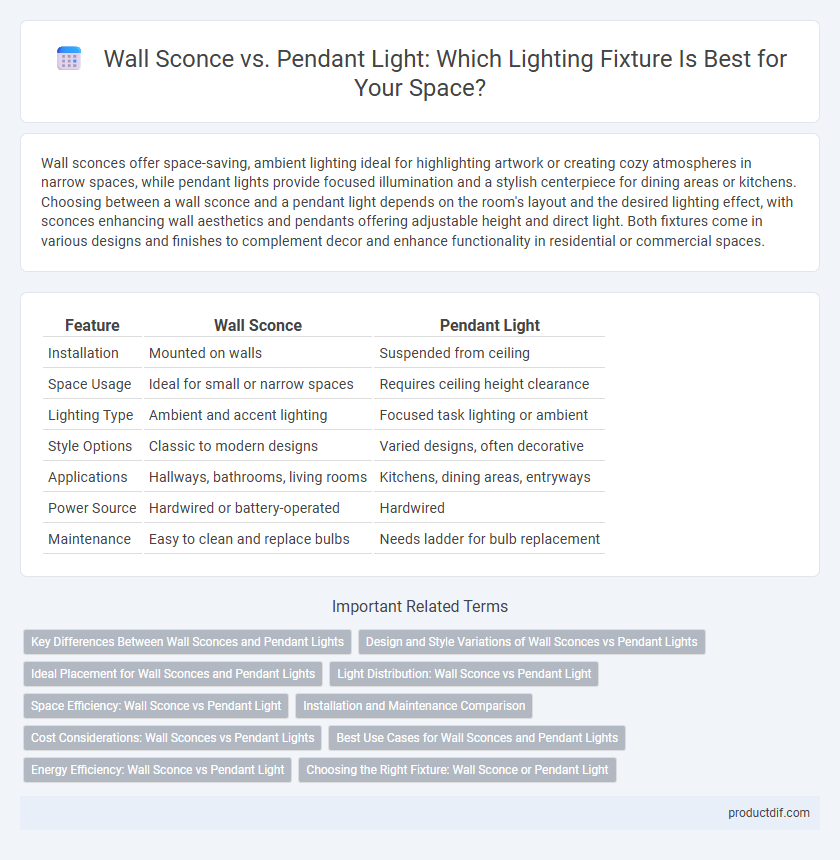 Wall Sconce vs. Pendant Light: Which Lighting Fixture Is Best for Your Space?