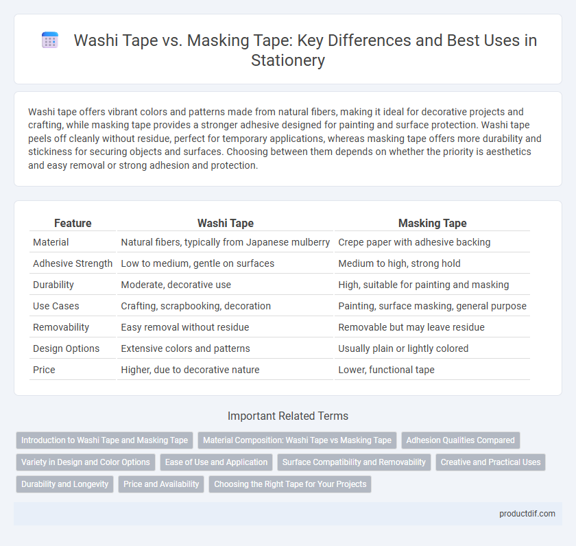 Washi Tape vs. Masking Tape: Key Differences and Best Uses in Stationery