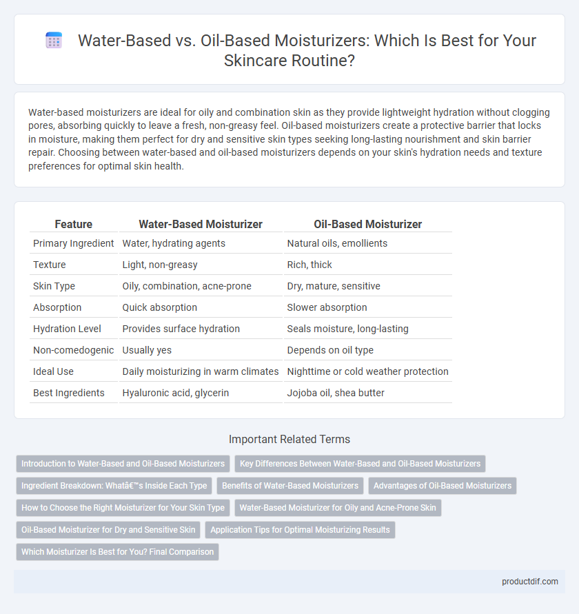 Water-Based vs. Oil-Based Moisturizers: Which Is Best for Your Skincare Routine?