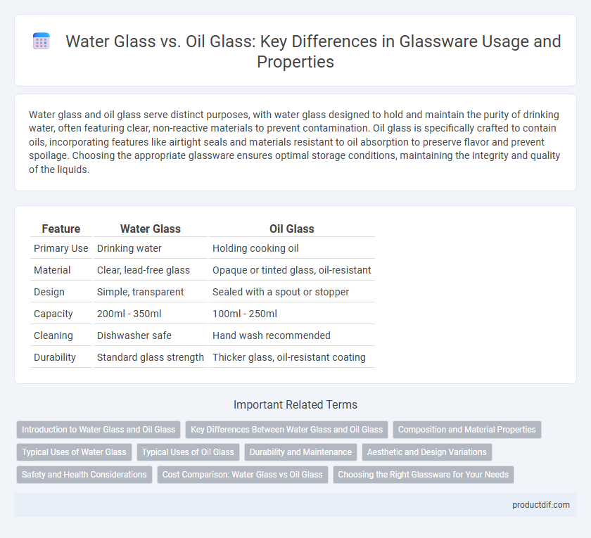 Water Glass vs. Oil Glass: Key Differences in Glassware Usage and Properties