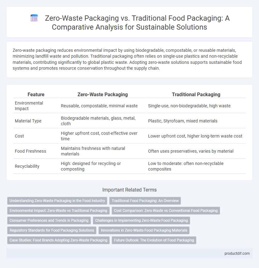 Zero-Waste Packaging vs. Traditional Food Packaging: A Comparative Analysis for Sustainable Solutions
