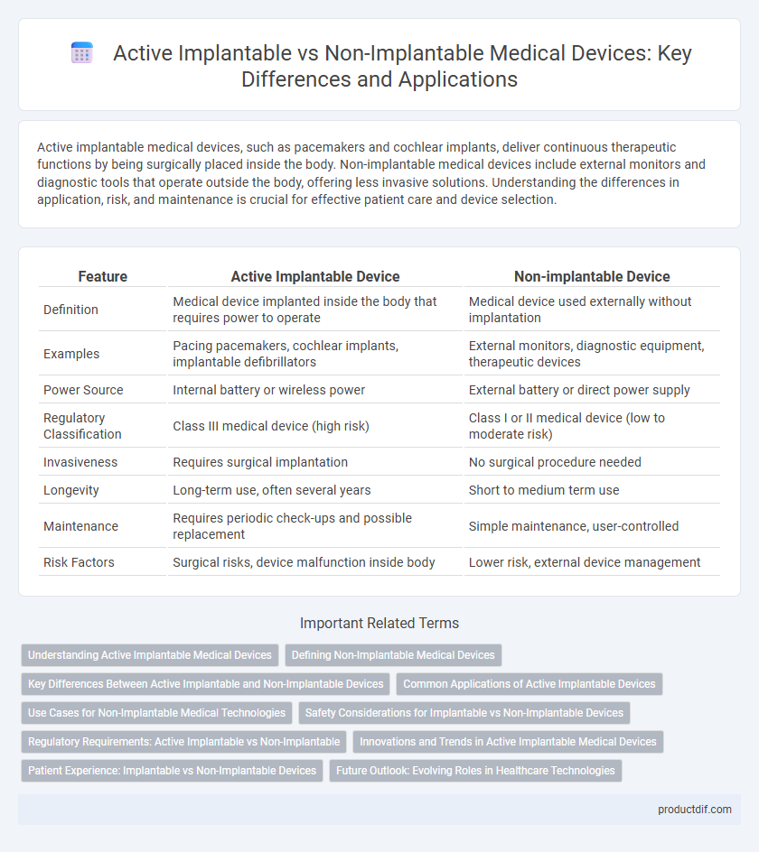 Active Implantable vs Non-Implantable Medical Devices: Key Differences and Applications