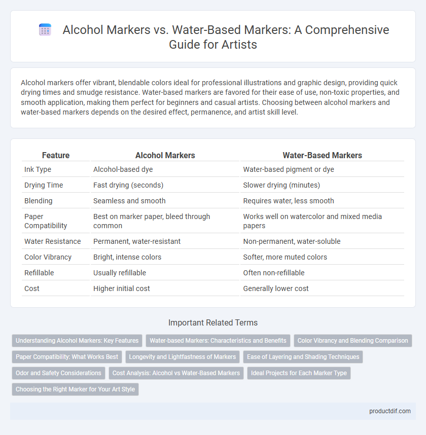 Alcohol Markers vs. Water-Based Markers: A Comprehensive Guide for Artists