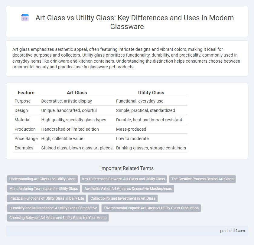 Art Glass vs Utility Glass: Key Differences and Uses in Modern Glassware