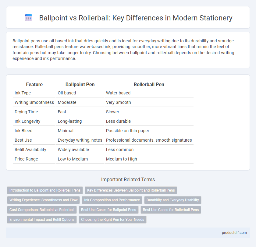 Ballpoint vs Rollerball: Key Differences in Modern Stationery