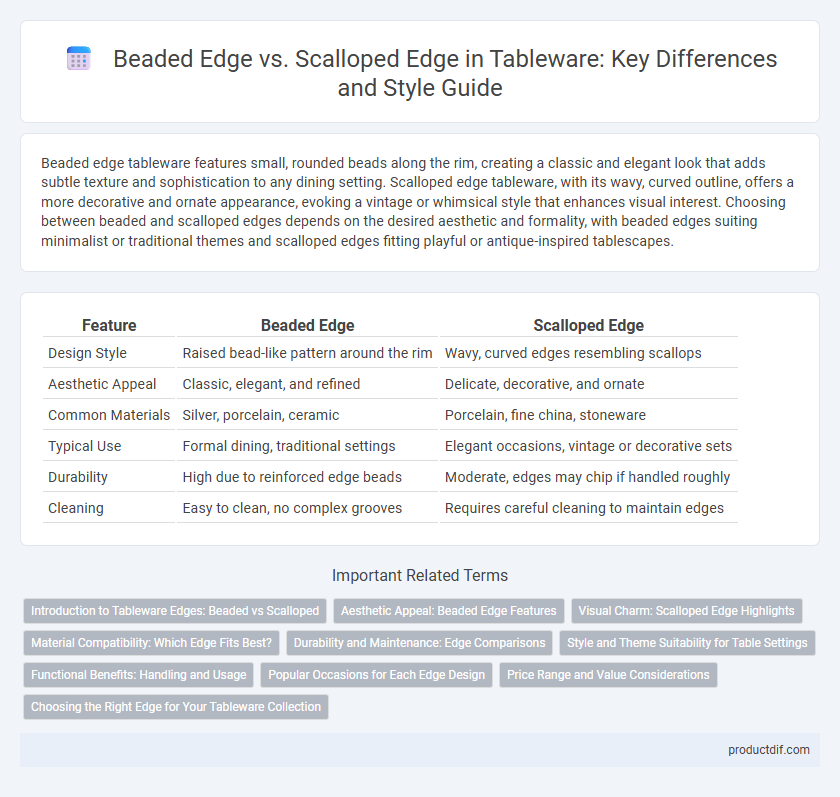 Beaded Edge vs. Scalloped Edge in Tableware: Key Differences and Style Guide