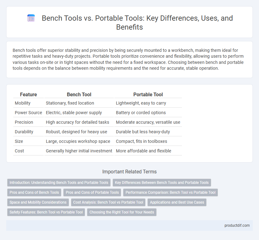 Bench Tools vs. Portable Tools: Key Differences, Uses, and Benefits