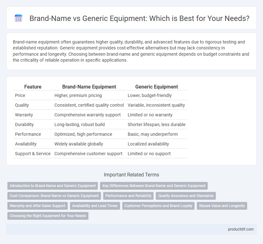 Brand-Name vs Generic Equipment: Which is Best for Your Needs?