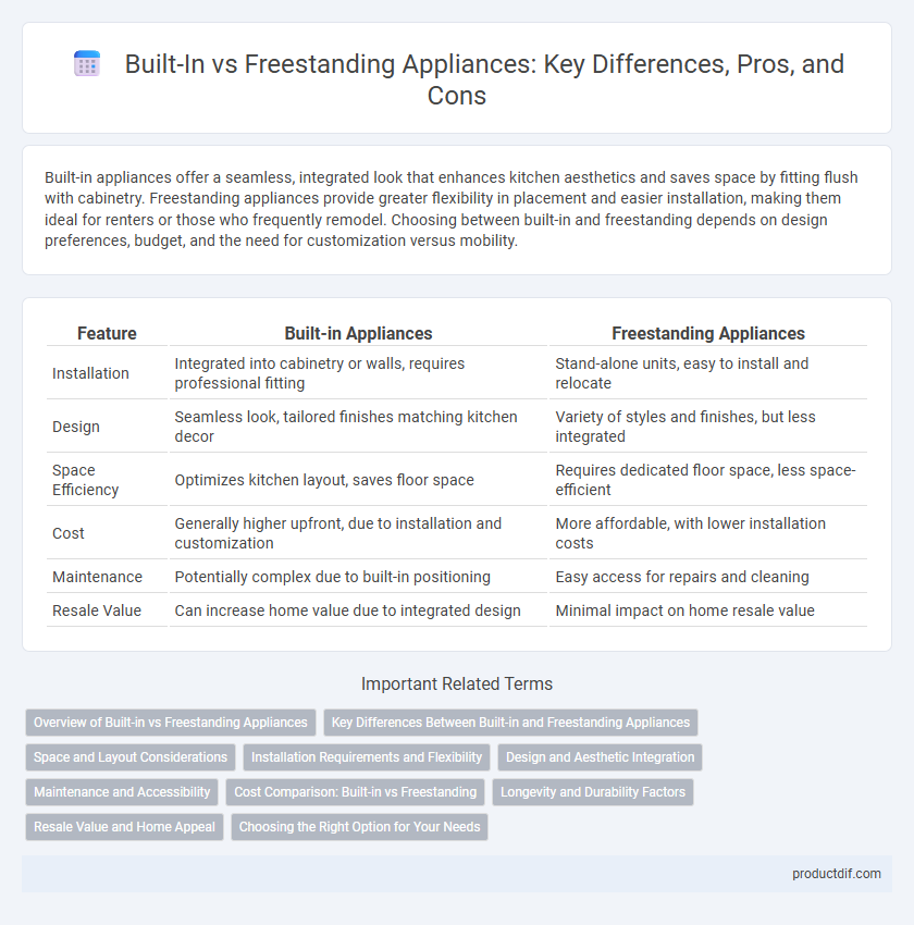 Built-In vs Freestanding Appliances: Key Differences, Pros, and Cons