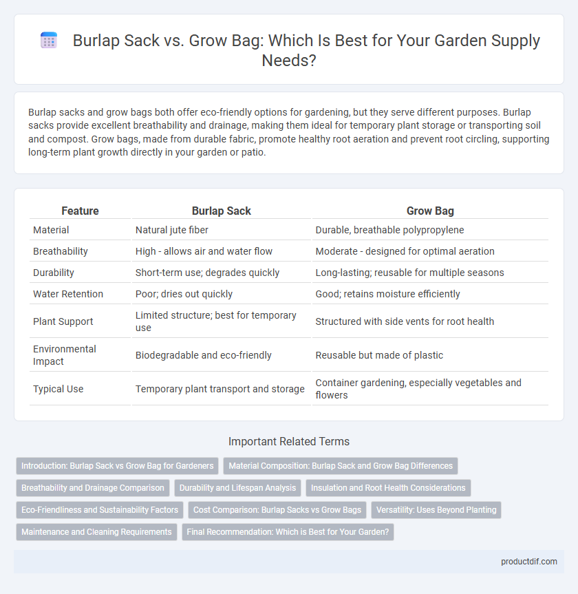 Burlap Sack vs. Grow Bag: Which Is Best for Your Garden Supply Needs?