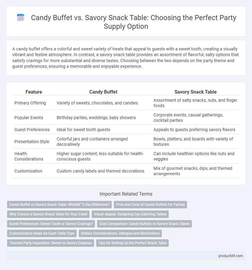 Candy Buffet vs. Savory Snack Table: Choosing the Perfect Party Supply Option