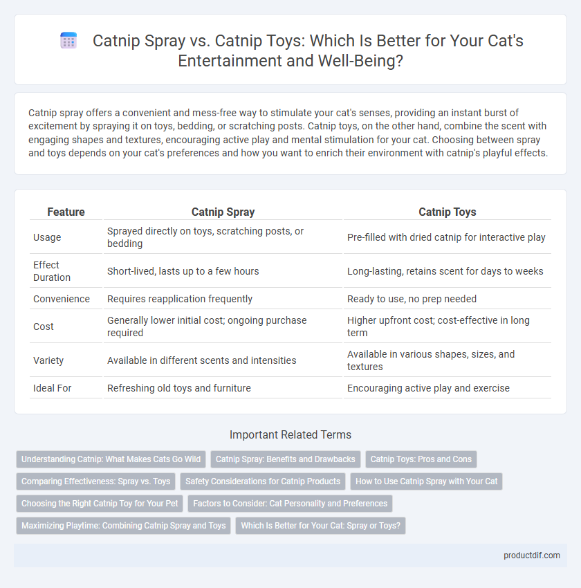Catnip Spray vs. Catnip Toys: Which Is Better for Your Cat's Entertainment and Well-Being?