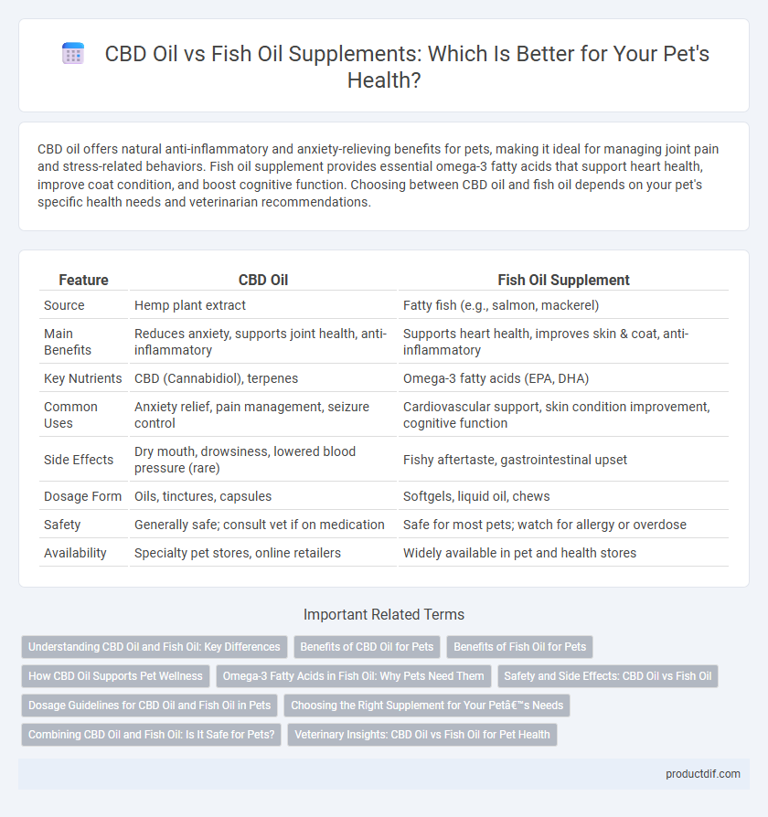CBD Oil vs Fish Oil Supplements: Which Is Better for Your Pet's Health?