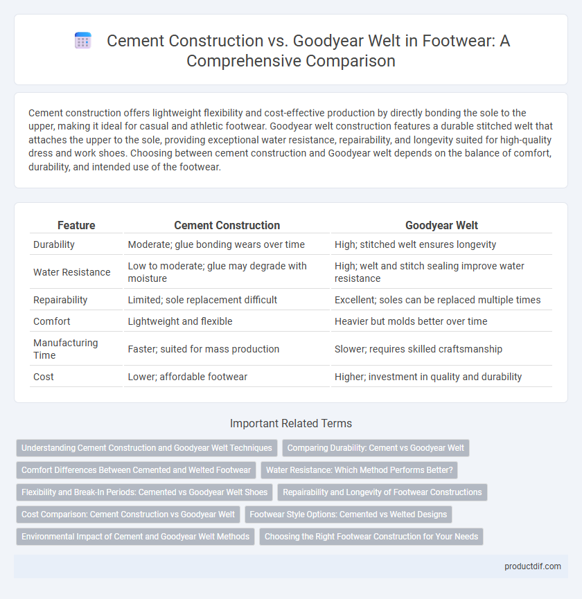 Cement Construction vs. Goodyear Welt in Footwear: A Comprehensive Comparison