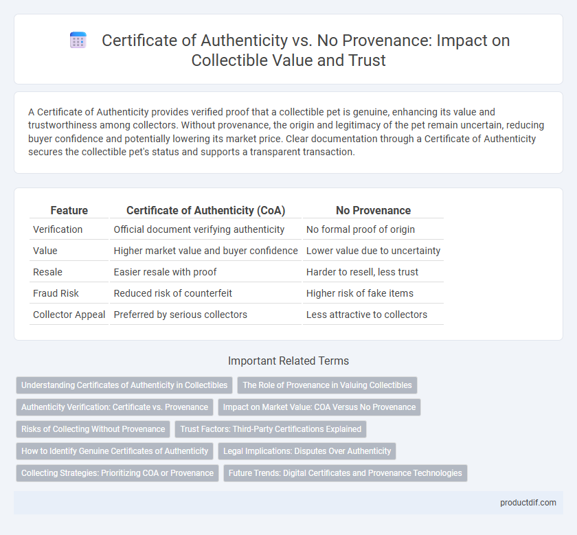 Certificate of Authenticity vs. No Provenance: Impact on Collectible Value and Trust