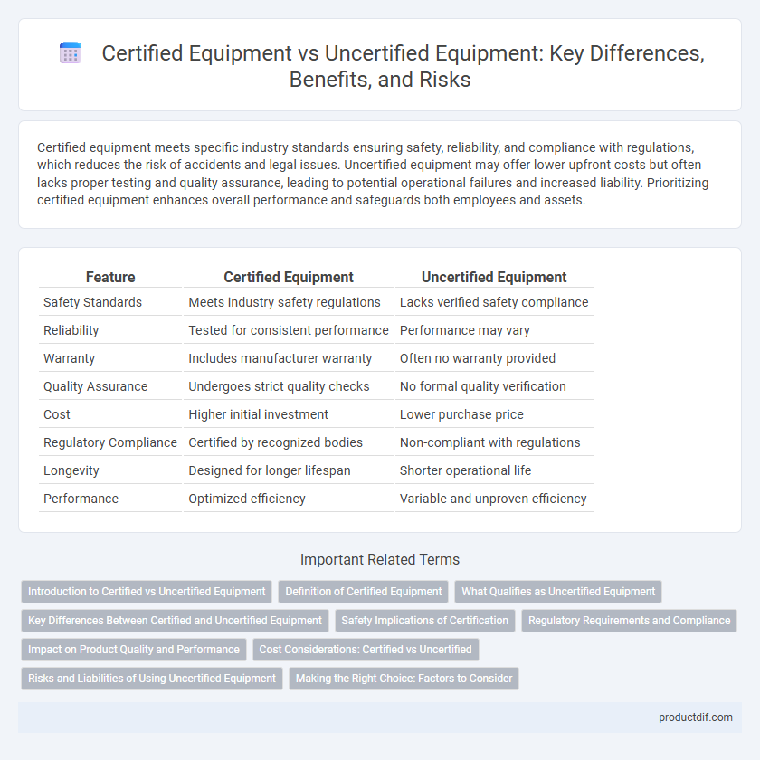 Certified Equipment vs Uncertified Equipment: Key Differences, Benefits, and Risks