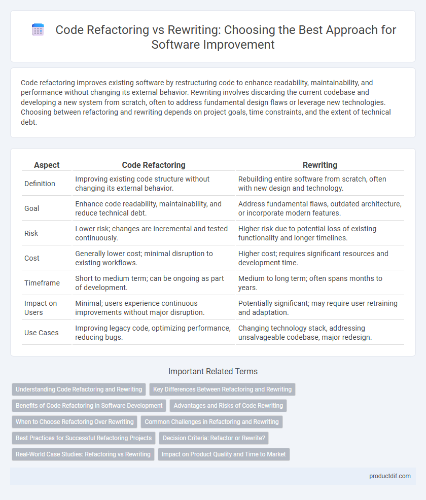 Code Refactoring vs Rewriting: Choosing the Best Approach for Software Improvement