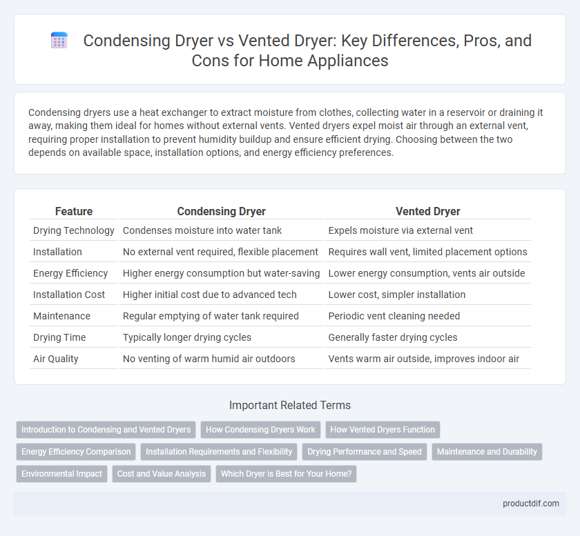 Condensing Dryer vs Vented Dryer: Key Differences, Pros, and Cons for Home Appliances