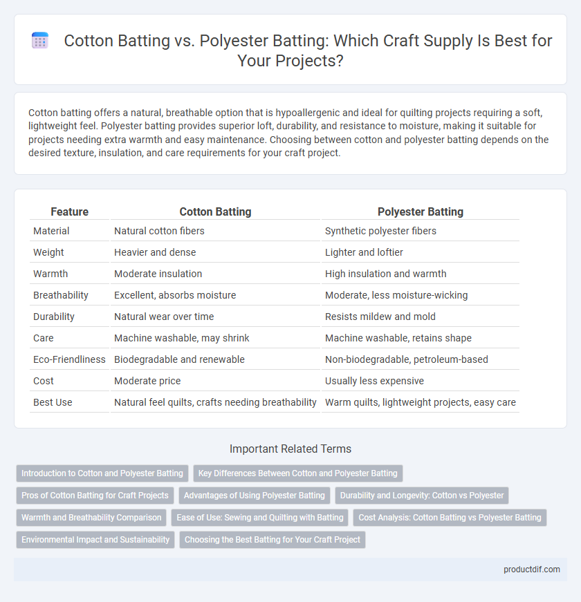 Cotton Batting vs. Polyester Batting: Which Craft Supply Is Best for Your Projects?